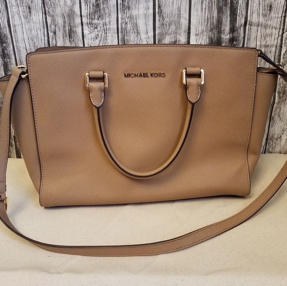 MICHAEL MICHAEL KORS Medium Selma satchel - beige